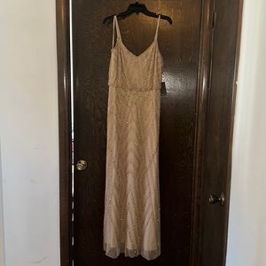 Adrianna Papell Sleeveless Blouson Beaded Gown Size 10